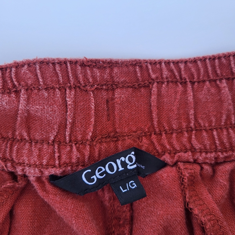 George Brick Red Relaxed Shorts - Picture 4 of 4
